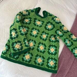 Vintage afghan blanket cardigan